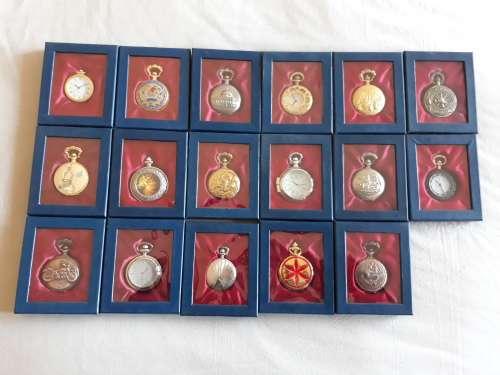 17x Pocket Watches For Sale (Hachette Pocket Watch Collection) Battery Operated