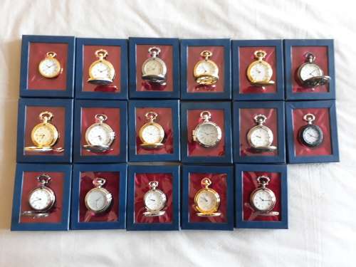 17x Pocket Watches For Sale (Hachette Pocket Watch Collection) Battery Operated