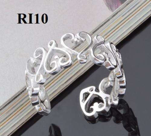 925 Sterling Silver Plated Fashion Ring Woman