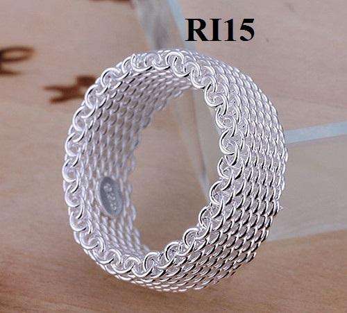 925 Sterling Silver Plated Fashion Ring Woman