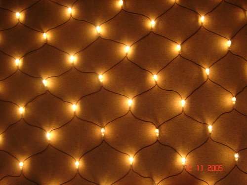 Fairy Net lights (CLEAR bulbs) for Christmas decoration (steady type)