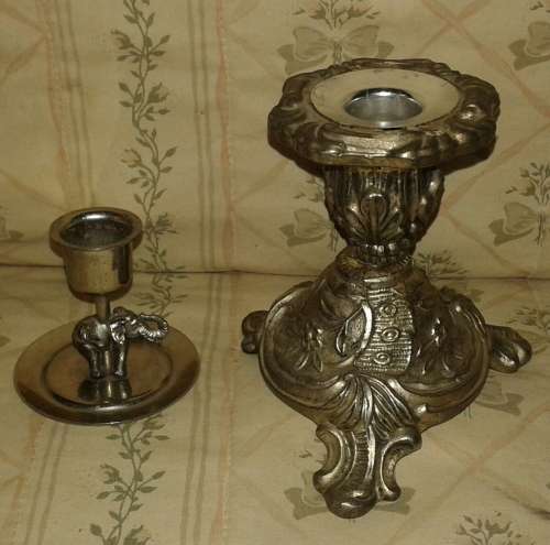 TWO BEAUTIFULL VINTAGE CANDLE HOLDERS