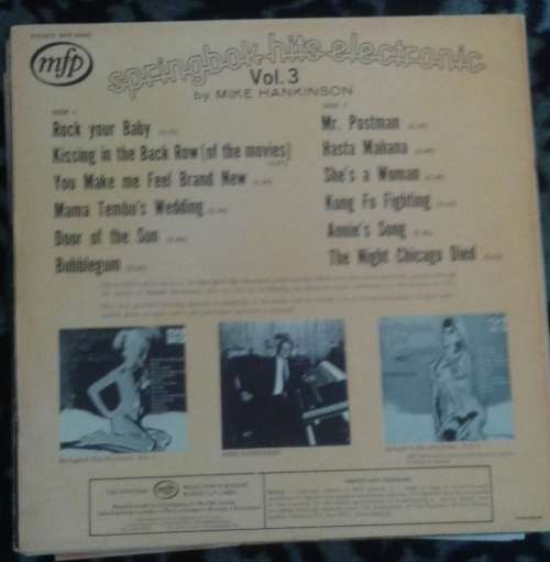 SPRINGBOK HITS ELECTRONIC VOL 3 VINYL/LP in very good +++  condition