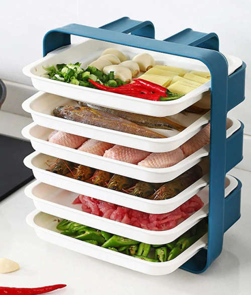 6 Layer Vegetable Food Tray Organiser Rack