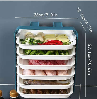6 Layer Vegetable Food Tray Organiser Rack