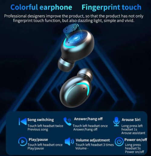 F9 White Tws Noise Reduction Earbuds With Stereo Sound
