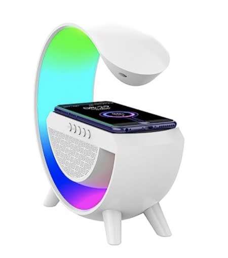 Wireless Phone Charging RGB LED Lamp & Speaker