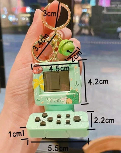 Retro Novelty Game Keychain - Green