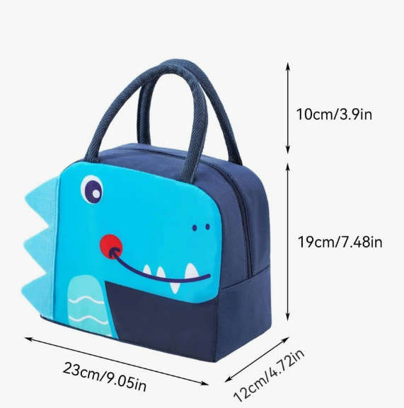 Kids Insulated Lunch Bag Reusable Insulated Lunch Box Thermal Bags - Dino Design