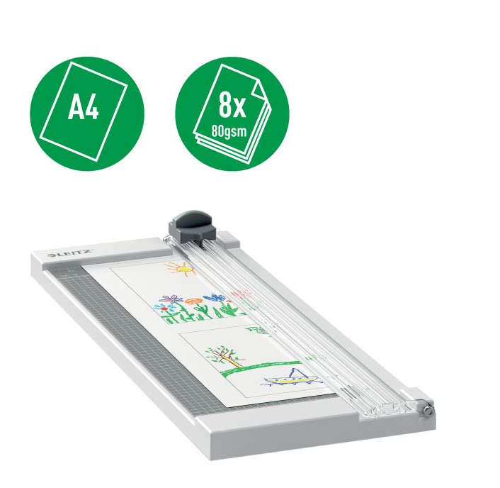 Leitz Precision Home Paper Trimmer/Cutter A4, Trims Up To 8 Sheets