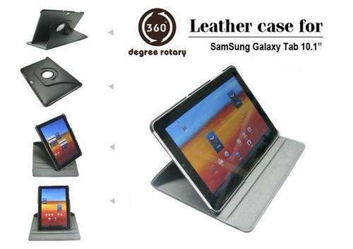 360 degree Black Rotating Stand Leather Case For Samsung Galaxy Tab 10.1  P7510 P7500