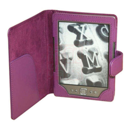 PU Leather Cover Case for Amazon Kindle 4 Kindle e-book Reader  + Screen Protector  Purple
