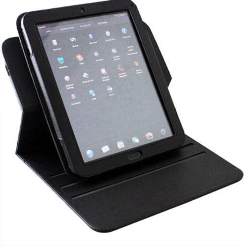 360 Degree Rotating Black Stand Leather Case Cover For HP TouchPad 9.7'' Tablet