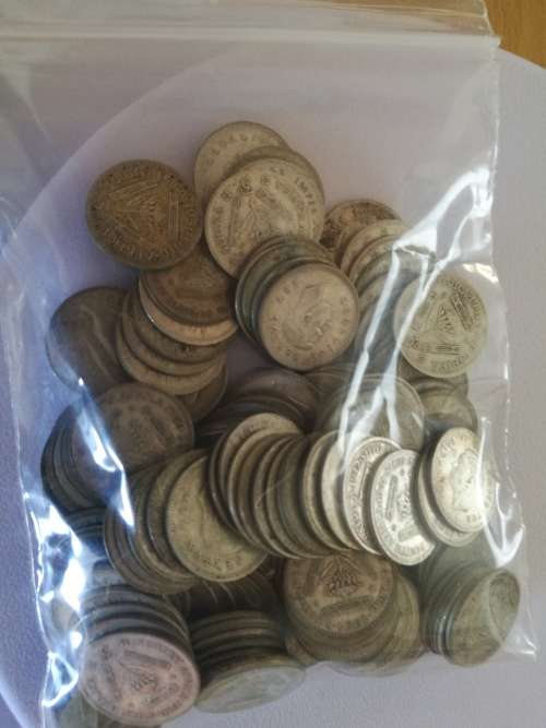 BULK LOT OF SILVER TICKEY COINS UNION OF SOUTH AFRICA VARIOUS DATES 348GMS 250 COINS TOTAL
