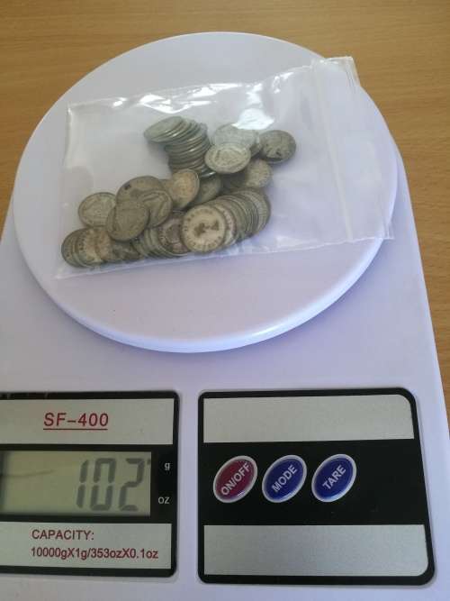 BULK LOT OF SILVER TICKEY COINS UNION OF SOUTH AFRICA VARIOUS DATES 348GMS 250 COINS TOTAL