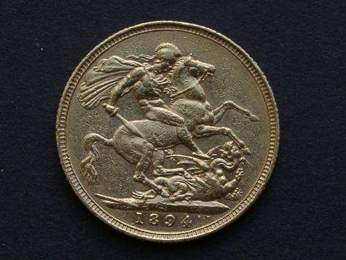 1894 QUEEN VICTORIA FULL GOLD SOVEREIGN S MINTMARK LOVELY COIN!