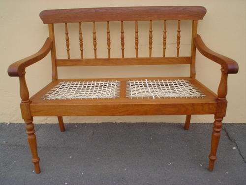 2 Seater Riempies solid oak chair