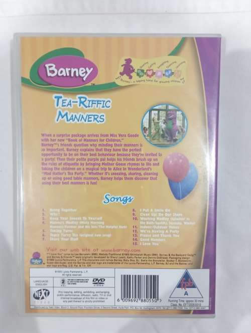 Barney: Tea-Riffic Manners [dvd] ***Black Friday Special***