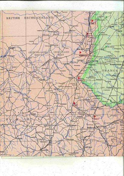 ANGLO BOER WAR RESEARCH - SIZE 59cm X 114cm MAP