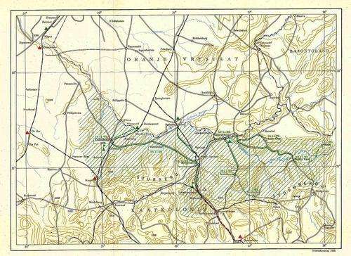 ANGLO BOER WAR RESEARCH - MAP OF ABOUT A3 SIZE