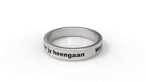 Josua 1:9 Handgemaak Sterling Silver Bybel verse ring