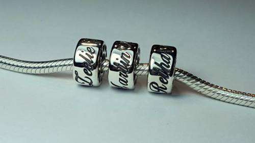 Customised hand made Silver charm for Pandora / Soufeel style bracelet