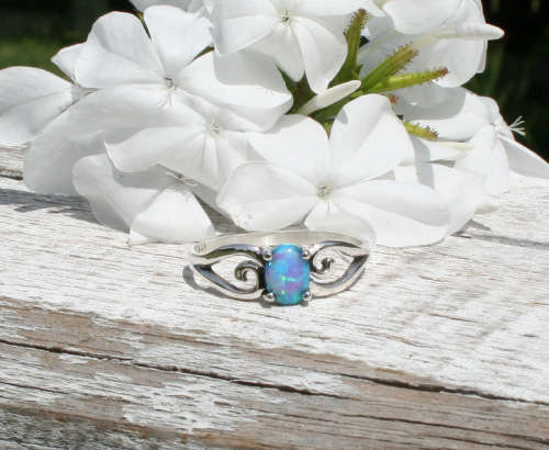On Sale! R199 only!!! Handmade solid 925 Sterling Silver and Opal ring