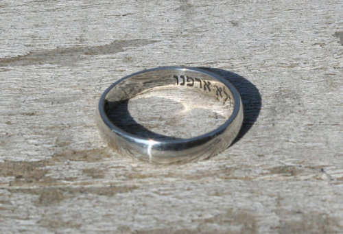 Song of Solomon 3:4 "I found him whom my soul loves I held him and would not let him go" Silver Ring