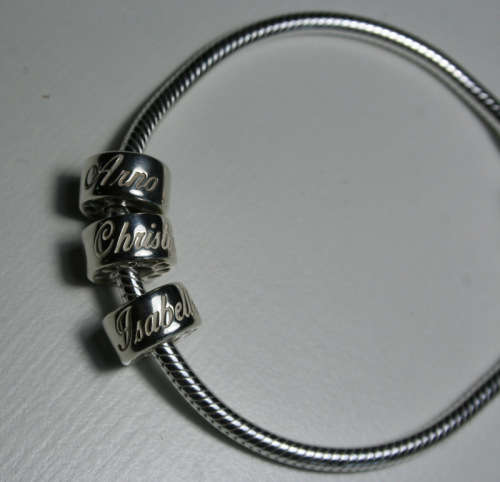 Customised hand made Silver charm for Pandora / Soufeel style bracelet