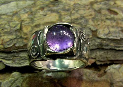 ***R1070*** Handmade solid 925 Sterling Silver AMETHYST ring