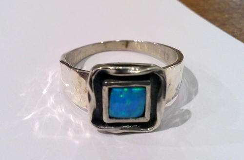 Opal Sterling silver ring