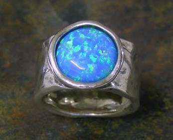 ***R1250*** Handmade solid 925 Sterling Silver and Opal ring
