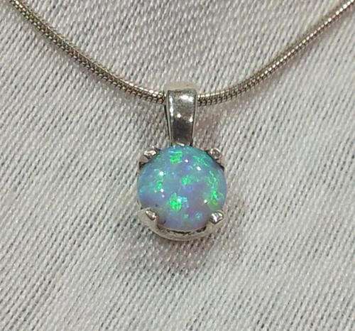 Handcrafted solid 925 Sterling Silver OPAL Pendant