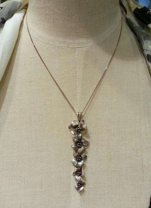 ***R1900*** Handmade solid 925 Sterling Silver ORCHID pendant