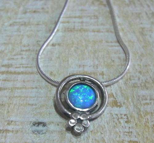 Opal Sterling Silver Necklace
