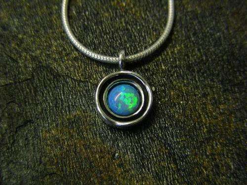 925 Sterling Silver &  OPAL Necklace