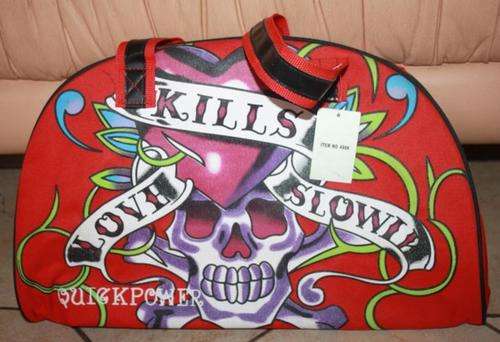* GO GAGA ~ACCESORIES~ *    *LOVE KILLS SLOWLY AWESOME BOWLER STYLE BAG - RED