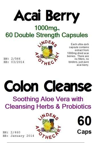 HIGH POTENCY acai berry colon cleanse COMBO PACK  - DETOX EXTREME, Weight Loss 2 MONTHS SUPPLY