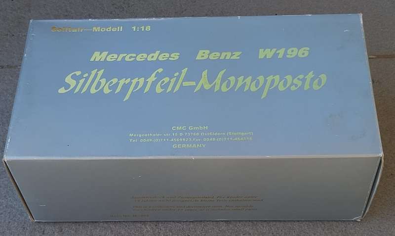 Mercedes W196 Silver Arrow - 1954/55 World Champions - CMC 1/18
