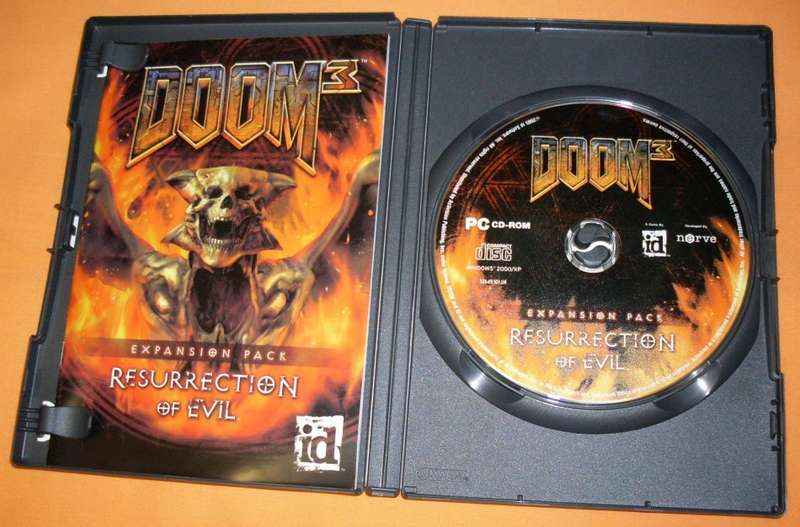 PC CD-ROM - by id ( Activision ) - DOOM 3 - Resurrection of Evil - Expansion Pack - Rating 18+