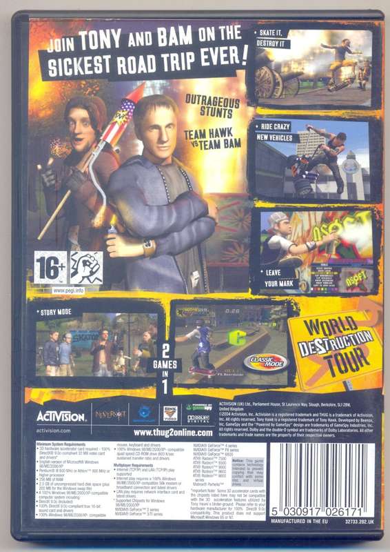 PC CD-ROM - Tony Hawk`s Underground 2 - 16+ Activision .................