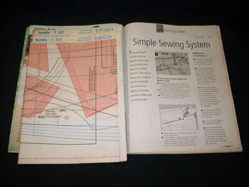 World of Fashion - BURDA - Sewing Pattern Magazine - no7 August 1997 - Used - Complete