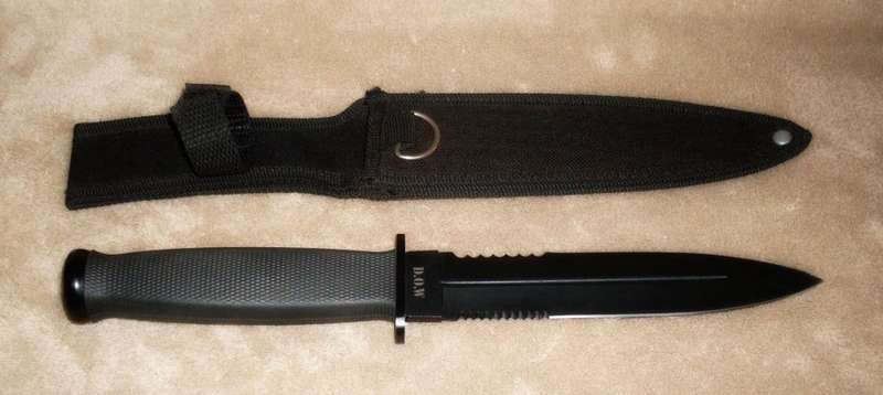DOW Knife -Double Edge Blade with Sheath - Unused