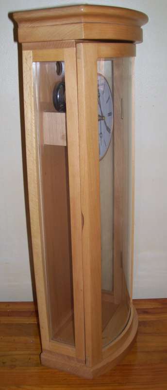 Free Standing / Mantel / Wall - Solid Wood and Glass Pendulum Clock .....................