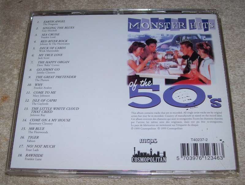 CD - MONSTER HITS of the 50`s Volume 2 - 1999