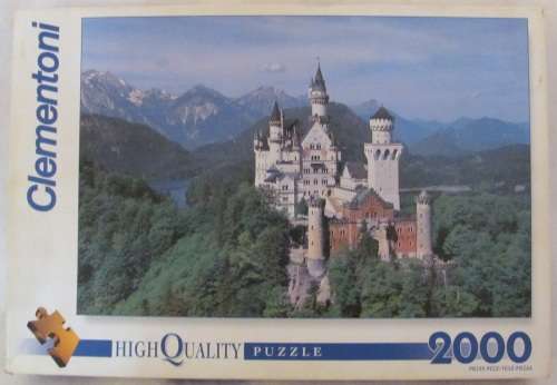 Vintage - 1998/2000 - CLEMENTONI 2000 piece Jigsaw Puzzle - NEUSCHWANSTEIN - made in Italy