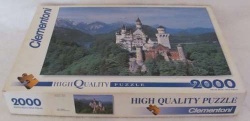 Vintage - 1998/2000 - CLEMENTONI 2000 piece Jigsaw Puzzle - NEUSCHWANSTEIN - made in Italy