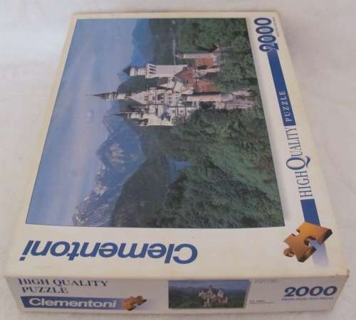 Vintage - 1998/2000 - CLEMENTONI 2000 piece Jigsaw Puzzle - NEUSCHWANSTEIN - made in Italy