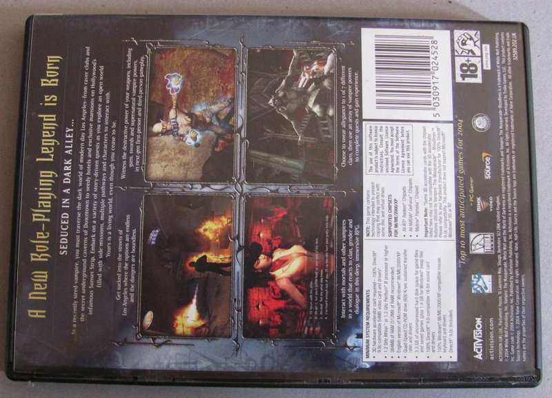 PC DVD-ROM - VAMPIRE THE MASQUERADE - BLOODLINES - ACTIVISION - 18+