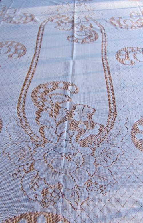 Large White Lace Table Cloth - As new